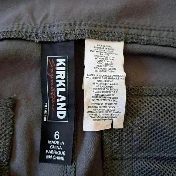 NWT Kirkland Signature Ladies Travel Pant Steel Grey Size 6 Ankle Length - Picture 9 of 12